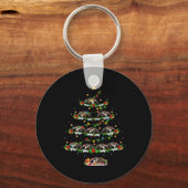 ペット動物クリスマスライトサンタアンテータクリスマストートル キーホルダー (正面)