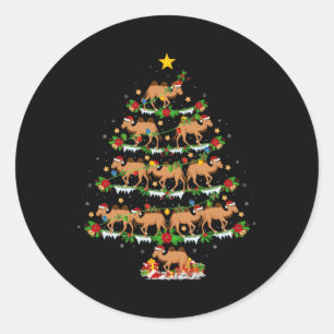 ペット動物クリスマスライトサンタバクトリアンキャメルキリスト ラウンドシール