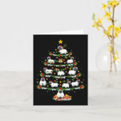 ペット動物クリスマスライトサンタヒツクリスマスツリー カード (黄色い花)