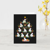 ペット動物クリスマスライトサンタ北極キツネクリスマス カード (黄色い花)