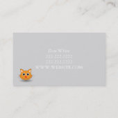 ペット動物保護施設管理猫ビジネスカード 名刺 (裏面)