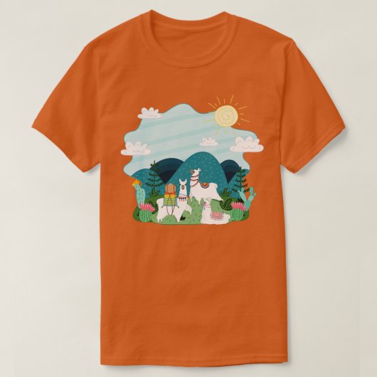 ペット動物南アメリカのラマ Tシャツ (デザイン正面)