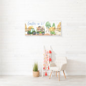 ペット動物園ファーム動物の誕生日パーティバナー 横断幕 (インサイチュ)