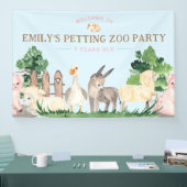 ペット動物園ファーム動物の誕生日パーティバナー 横断幕 (トレードショー)