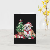 ペット動物愛好家かわいいイングリッシュブルドッグ飾ズ カード (黄色い花)