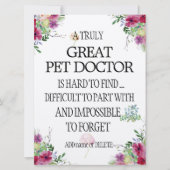 ペット医師の獣医ありがとう カード (正面)