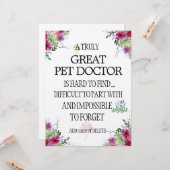 ペット医師の獣医ありがとう カード (正面/裏面インサイチュ)