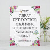 ペット医師の獣医ありがとう カード (スタンド正面)