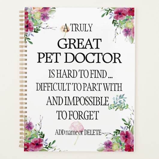 ペット医師の獣医ありがとう プランナー手帳 (正面)