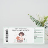 ペット又はグルーミングのペット犬のオーナー贈与証 招待状 (スタンド正面)