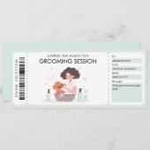 ペット又はグルーミングのペット犬のオーナー贈与証 招待状 (正面/裏面)