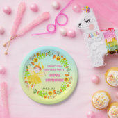 ペット友達と一緒の庭の妖精の誕生日パーティー ペーパープレート (パーティー)