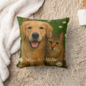 ペット友達ドッグパパキャットママフローラフォトギフト クッション (ブランケット)