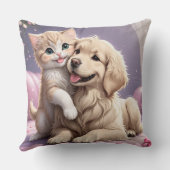 ペット友達ドッグパパキャットマムギフトBFFベスティーズ写真 クッション (裏面)