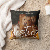 ペット友達ドッグパパキャットマムギフトBFFベスティーズ写真 クッション (ブランケット)