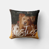 ペット友達ドッグパパキャットマムギフトBFFベスティーズ写真 クッション (正面)