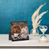 ペット友達ドッグパパキャットマムギフトBFFベスティーズ写真 フォトプラーク (インサイチュ)