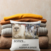 ペット友達フォトコラージュ&ネームキャットママベッティ クッション