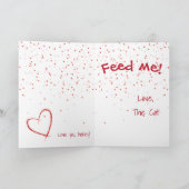 ペット可の親様用ブラックキャットバレンタインのカード シーズンカード (内部)