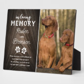 ペット合同追悼2枚の写真 フォトプラーク (側面)