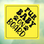 ペット同乗中 黄色のステッカー 車のデカール ウィンドウサイン (シート3)