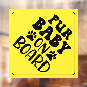 ペット同乗中 黄色のステッカー 車のデカール ウィンドウサイン (シート2)