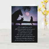 ペット同情証、犬、猫、馬 カード (黄色い花)