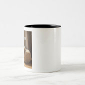 ペット名をパーソナライズJack Russell Terrier ツートーンマグカップ (中央)