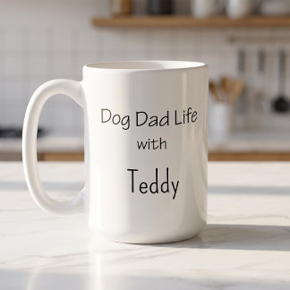ペット名入り オーダーメイド Dog Dad Life コーヒーマグカップ