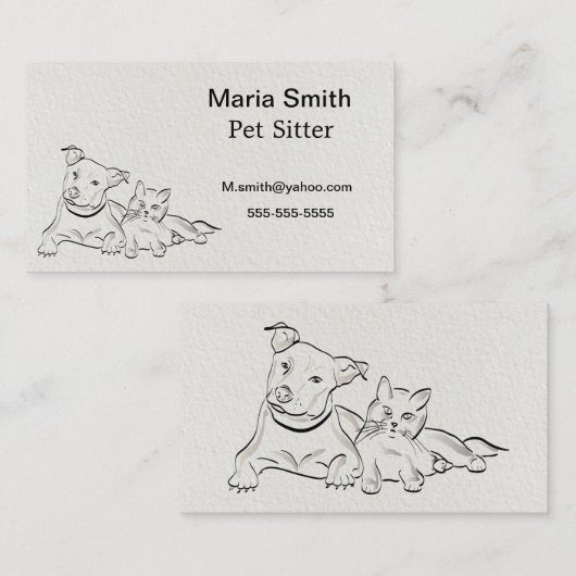 ペット名刺 名刺 (正面/裏面)