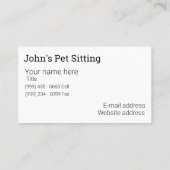 ペット名刺 名刺 (裏面)