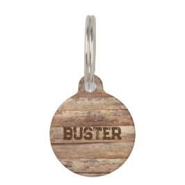 ペット名木製ヴィンテージスタイル ペット　ネームタグ