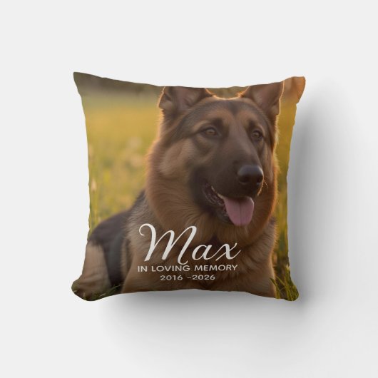 ペット喪失のお悔やみ 犬 クッション (正面)