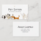 ペット図解入りの、写真付きの名刺 名刺 (正面/裏面)