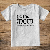 ペット大好き猫ママ 母の日ベビー ベビーTシャツ