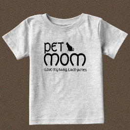 ペット大好き猫ママ 母の日ベビー ベビーTシャツ