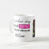 ペット大好き 猫 犬 コーヒー ピンク コーヒーマグカップ (正面左)