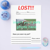 ペット失ったフライヤー – 垂直 チラシ (シングル)