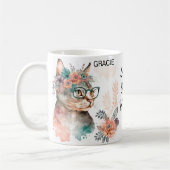 ペット好きな猫カスタムのプレゼント コーヒーマグカップ (左)