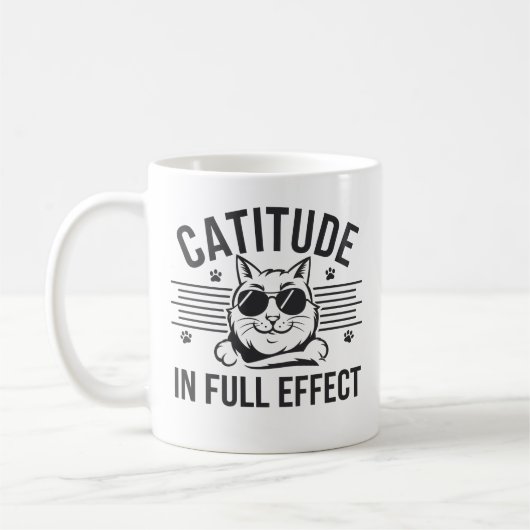 ペット好きのギフトに対する全力を尽くす コーヒーマグカップ (左)