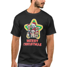 ペット好きのクリスマスTシャツ