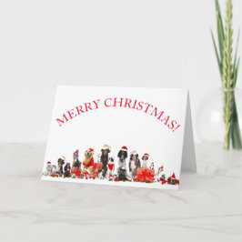 ペット好きのグリーティングカードのためのメリークリスマス カード