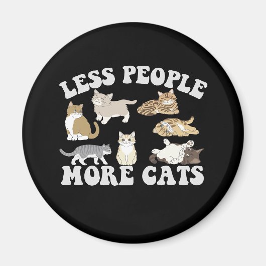 ペット好きを内向きにするおもしろい猫が増える人が増える マグネット (正面)