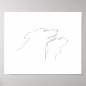 ペット好き | 単線アート | ポスター (正面)