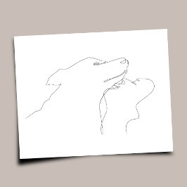 ペット好き | 単線アート | ポスター