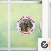 ペット安全警告カスタムドッグフォトファースト応答機 ウィンドウサイン (ホーム)