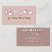 ペット専門店のIDタグ販売 Dogs Cats の用品 名刺 (正面/裏面)