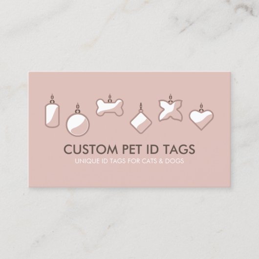 ペット専門店のIDタグ販売 Dogs Cats の用品 名刺 (正面)