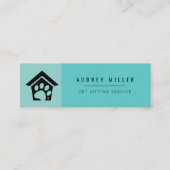 ペット居座りサービスペットケアスクエアビジネスカード スキニー名刺 (正面)