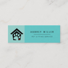 ペット居座りサービスペットケアスクエアビジネスカード スキニー名刺